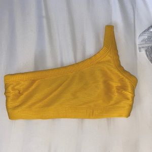 Mustard one shoulder bikini